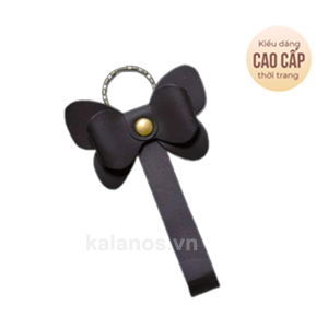 Móc khóa da bò cao cấp độc đáo sang trọng Kalanos KMKN20-Den, đen sành điệu