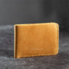 Ví da bò nhỏ gọn handmade cao cấp màu vàng bò Kalanos KBN6220- Bo Handmade small leather wallet - Kalanos